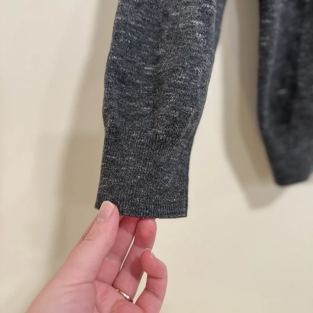 J Crew Sweater Gray Cotton Long‎ Sleeve Crew Neck Pullover Men's L Minimalist